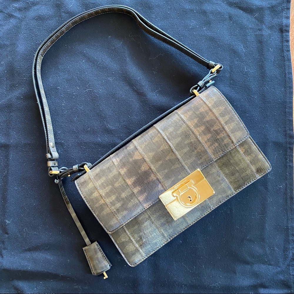 Salvatore Ferragamo snake skin purse